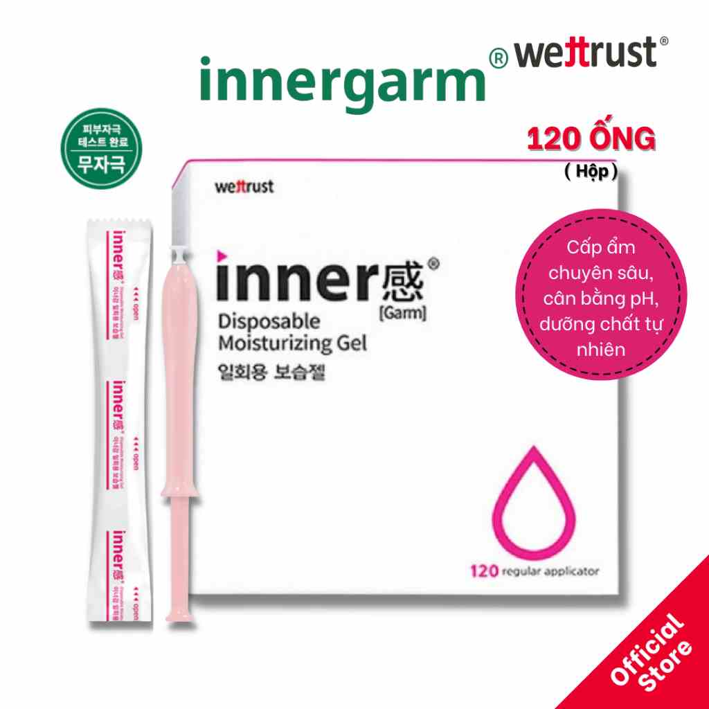 Gel Dưỡng Ẩm Vùng Kín Phụ Nữ Innergarm Gel Disposable Moisturizing 120 ống