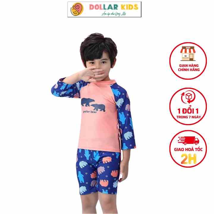 Bộ Đồ Bơi Trẻ Em Dollarkids In Hình Gấu Dành Cho Bé Trai Từ 10kg Đến Size Đại