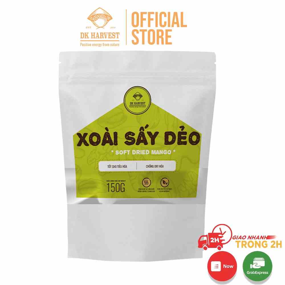 Xoài Sấy Dẻo Không Đường DK HARVEST - 150g - Trái Cây Sấy Dẻo Món Ăn Vặt Ngon Cho Mẹ Bầu