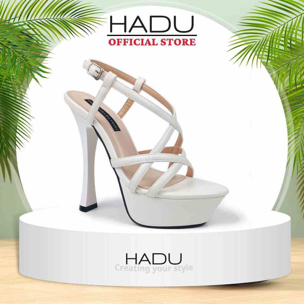 [Mã FA10K28 giảm đến 10k đơn 99k] Giày sandal cao gót 15cm dây đan rọ đế đúp trước Miss Sis HADU M142