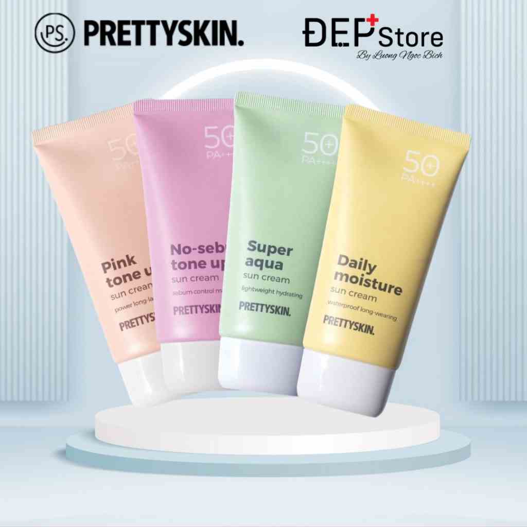 Kem Chống Nắng PRETTY SKIN, Kiềm Dầu, Nâng Tone, Dưỡng Ẩm - SPF50+ PA++++ / Tuýp 70ml