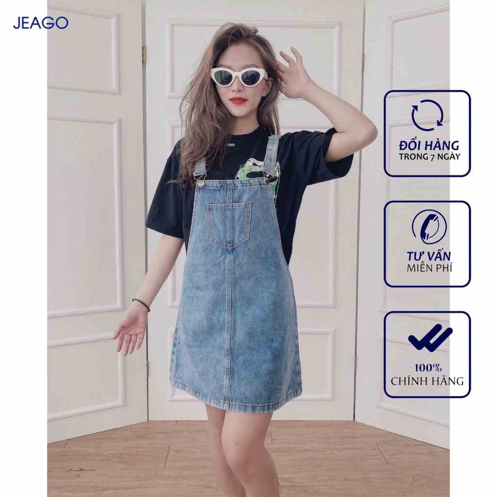 Yếm váy kaki jean trẻ trung dành cho nữ JEAGO_M14