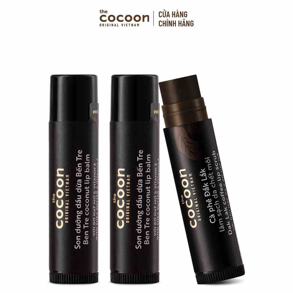 Combo loại bỏ da chết & làm mềm môi Cocoon