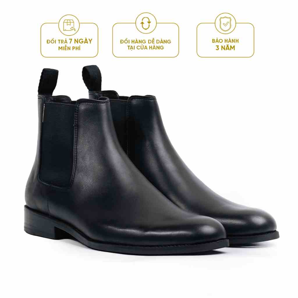 Giày Tây Cao Cấp CLASSY CHELSEA BOOTS - BO14 - Da Bò Ý Lót Trong Da Bò Mộc - Thương hiệu Be Classy