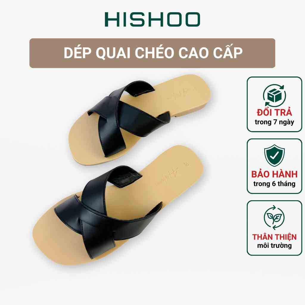 Dép Lê Nữ Thời Trang Hishoo Quai Chéo Cao Cấp S058