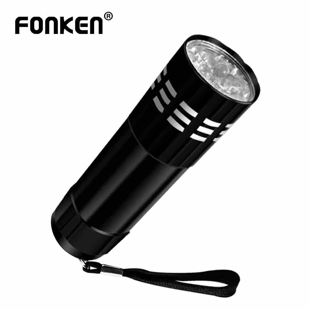 Đèn pin FONKEN nhỏ gọn với 9 bóng đèn LED siêu sáng có dây đeo tiện dụng khi cắm trại