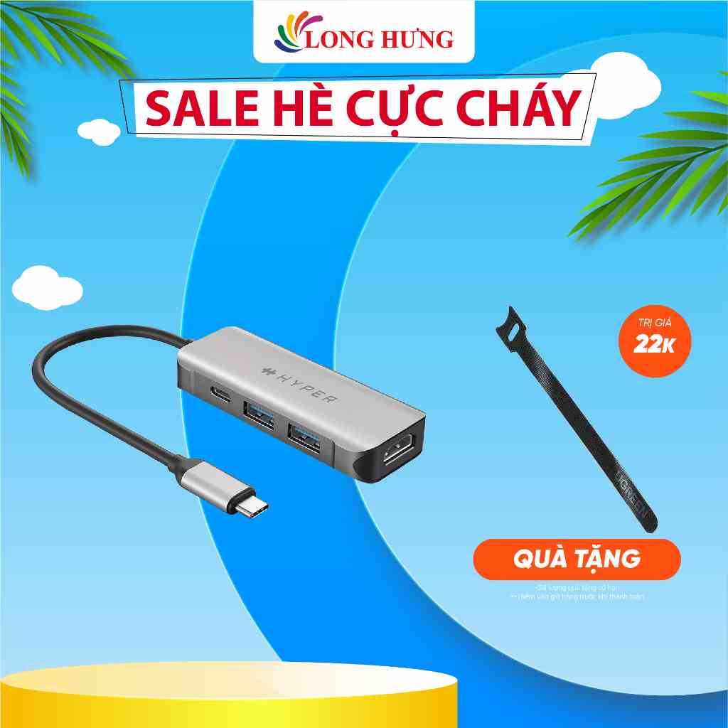 Cổng chuyển đổi HyperDrive 4-in-1 USB-C Hub HD41 - Hàng chính hãng