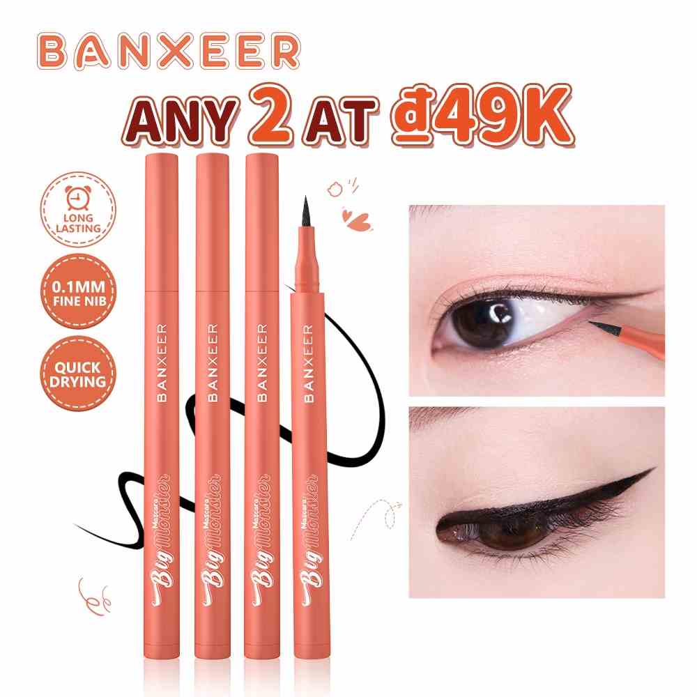 Bút kẻ mắt BANXEER chống nước Không thấm mồ hôi Dễ dàng loại bỏ 15g