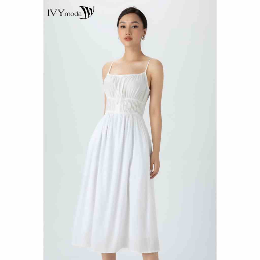 Đầm thô xòe 2 dây IVY moda MS 41B8707