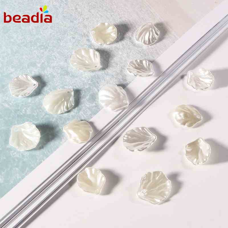 Set 20 charm Beadia ngọc trai giả ABS hình vỏ ốc xà cừ cánh hoa mẫu đơn DIY trang sức bông tai kẹp tóc