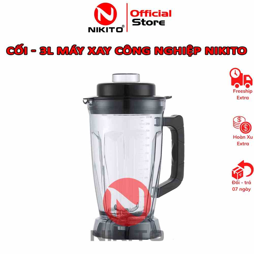 Bộ cối xay 3L NIKITO tách rời chuyên dùng máy xay công nghiệp