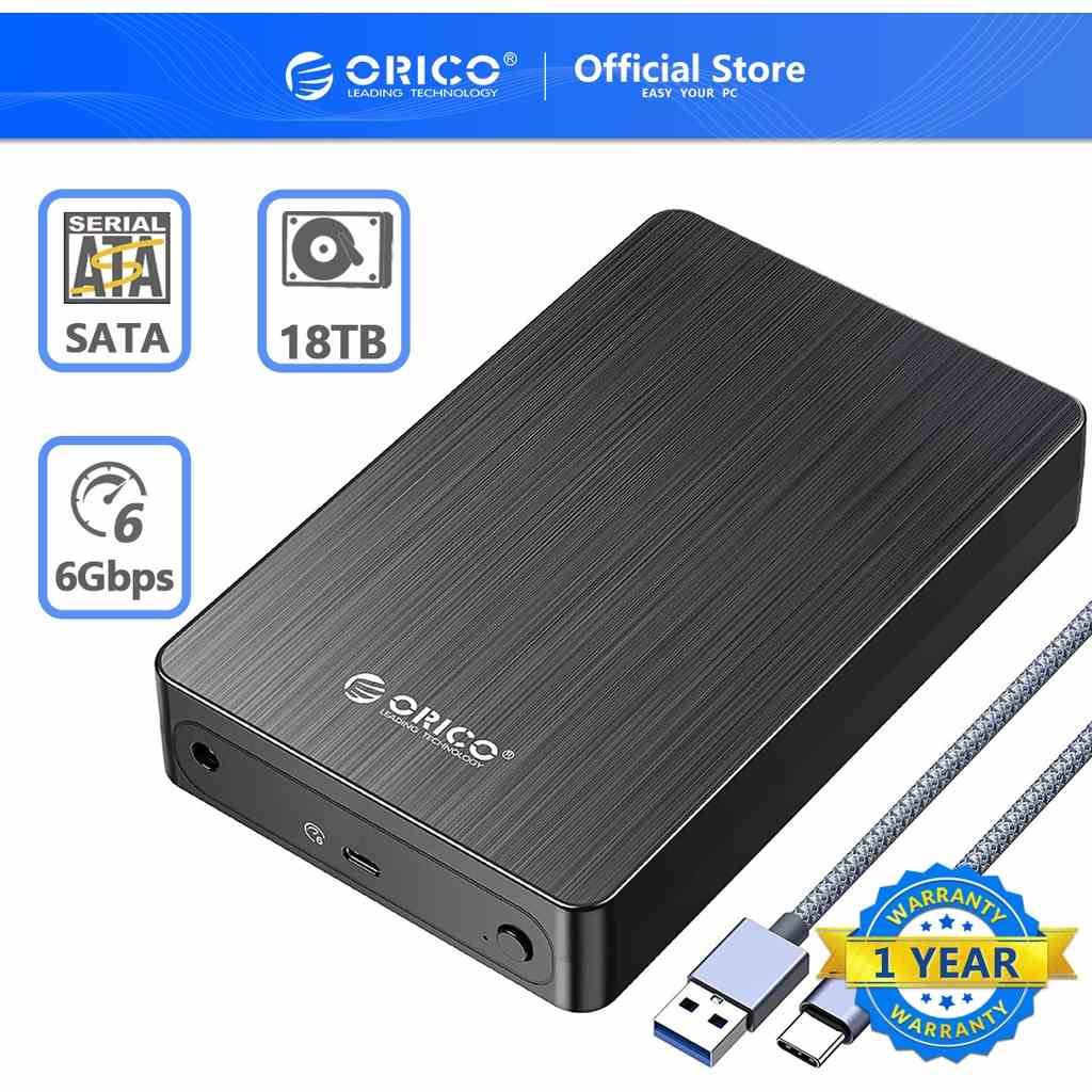 Ổ cứng ngoài ORICO HM35C3 3.5inch SATA sang USB 3.1 6Gbps hỗ trợ 18TB