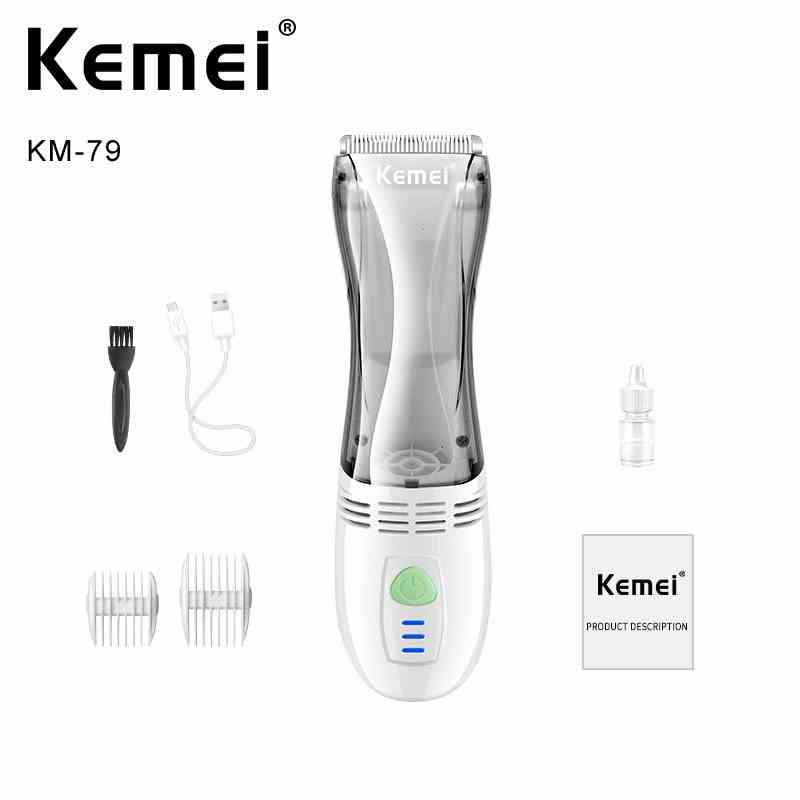 [Mã BMLTB35 giảm đến 35K đơn 99K] Tông đơ cắt tóc cho bé hút tóc Kemei Kemei KM-79 đầu cắt bằng gốm an toàn cho bé