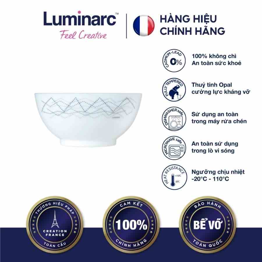 [Mã BMLTB35 giảm đến 35K đơn 99K] Bộ 6 Chén Thuỷ Tinh Luminarc Diwali Marble 11.5cm- LUDIP3753