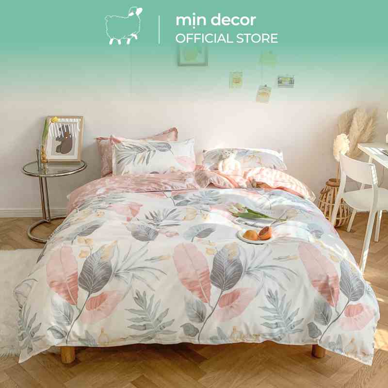 [Mã BMLTA35 giảm đến 35K đơn 99K] Bộ chăn ga gối 4 món cotton 3D Mịn Decor mềm mịn thoáng mát nhiều mẫu mã đa dạng