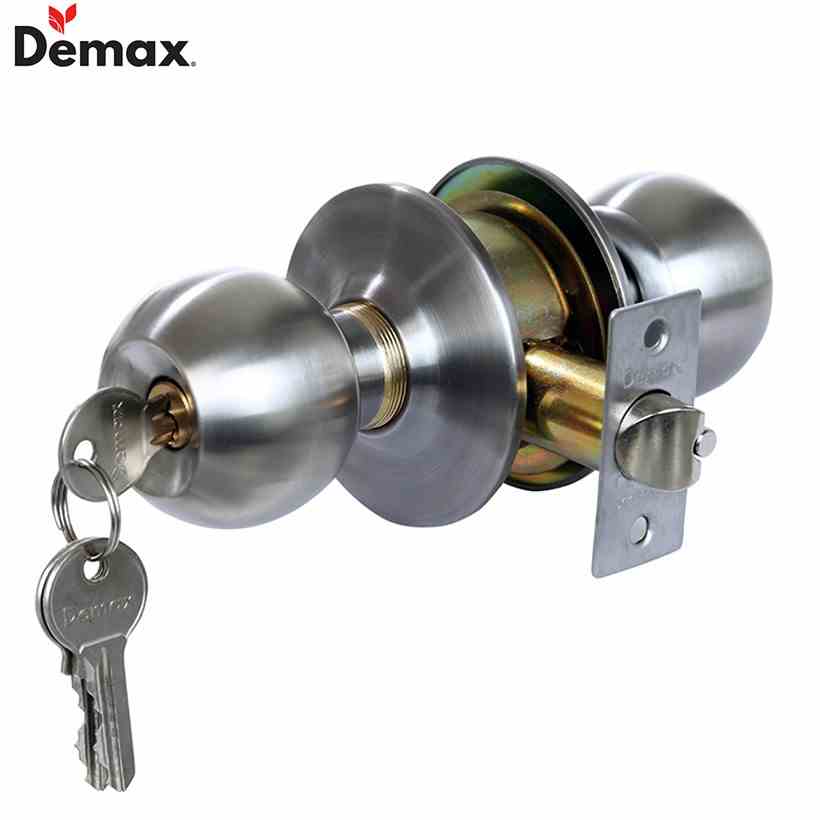 [Mã BMLTA35 giảm đến 35K đơn 99K] Khóa cửa tay nắm tròn DEMAX LK301 SS