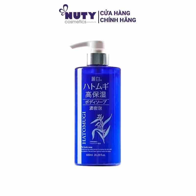 Sữa Tắm Dưỡng Ẩm, Làm Sáng Da Hatomugi Moisture Rich Body Soap (600ml)