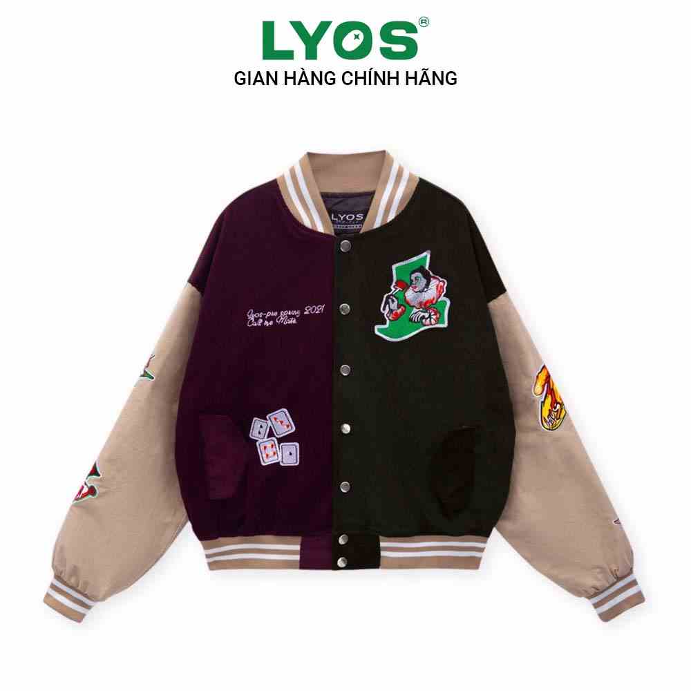 [Mã BMLTB35 giảm đến 35K đơn 99K] Áo Khoác LYOS Lovesick Varsity 06