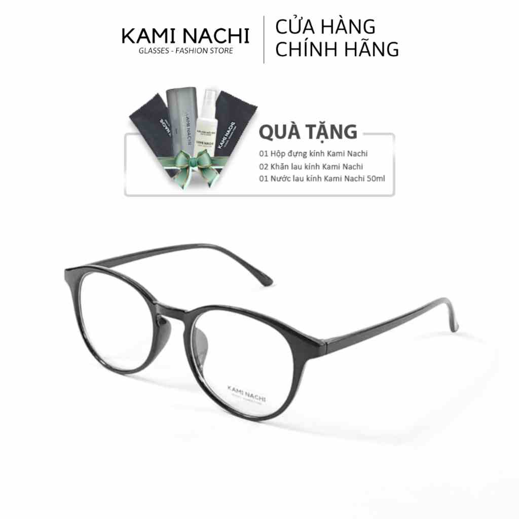 Gọng kính nhựa dáng tròn KAMI NACHI phong cách tự do LD2425