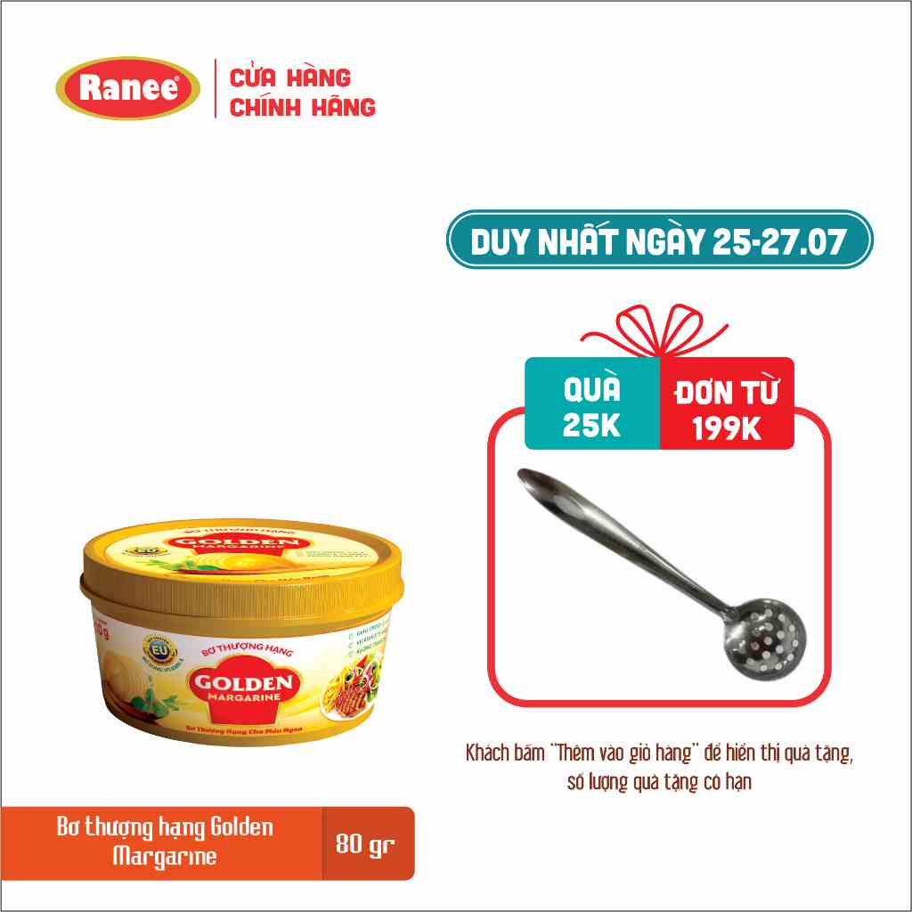 [Mã BMLTB200 giảm đến 100K đơn 499K] [Livestream 20h tối nay nhận Voucher 50%] Bơ Thượng Hạng Golden Margarine 80gr