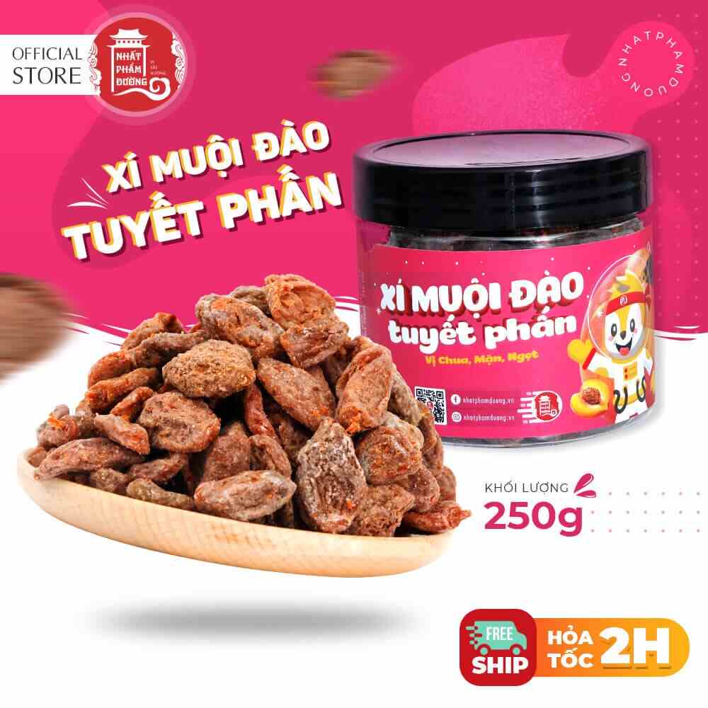 Ô mai Xí muội đào Tuyết Phấn Nhất Phẩm Đường 250g vị chua, mặn, ngọt quà tặng đặc sản Hà Nội