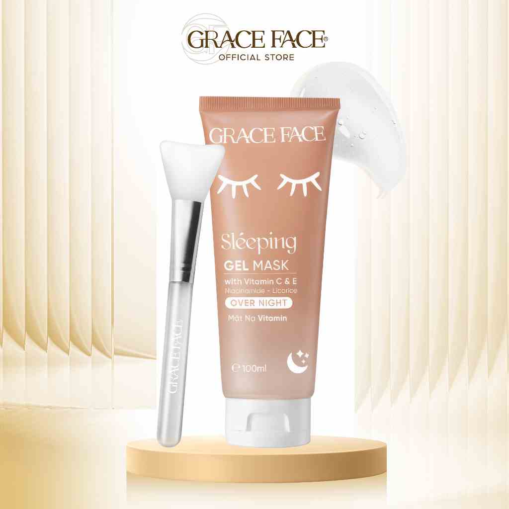 Mặt nạ HA dưỡng trắng da cấp ẩm chống lão hoá Grace Face Sleeping Gel Mask 100ml