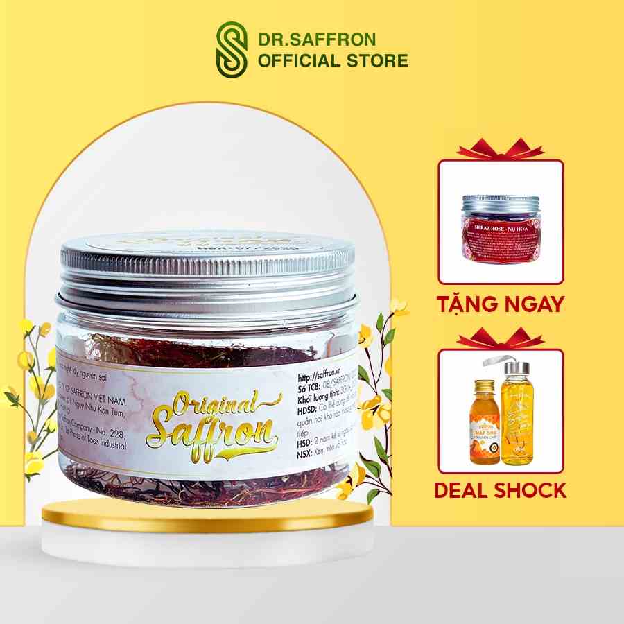 [Mã BMLTA35 giảm đến 35K đơn 99K] Nhụy Hoa Nghệ Tây Nguyên Sợi Saffron Việt Nam lọ 3Gr