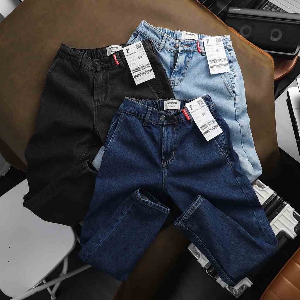 Quần Jeans Nam Bre Thiết Kế Basic Cùng Tông Màu Trẻ Trung Linh Hoạt Phong Cách Form Baggy Pose - FAPAS