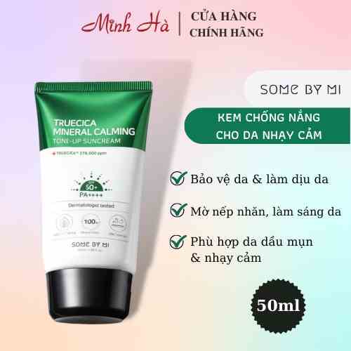 Kem chống nắng Some By Mi Trucia Mineral 100 Calming Suncream SPF50+/PA++++ 50ml dành cho da nhạy cảm