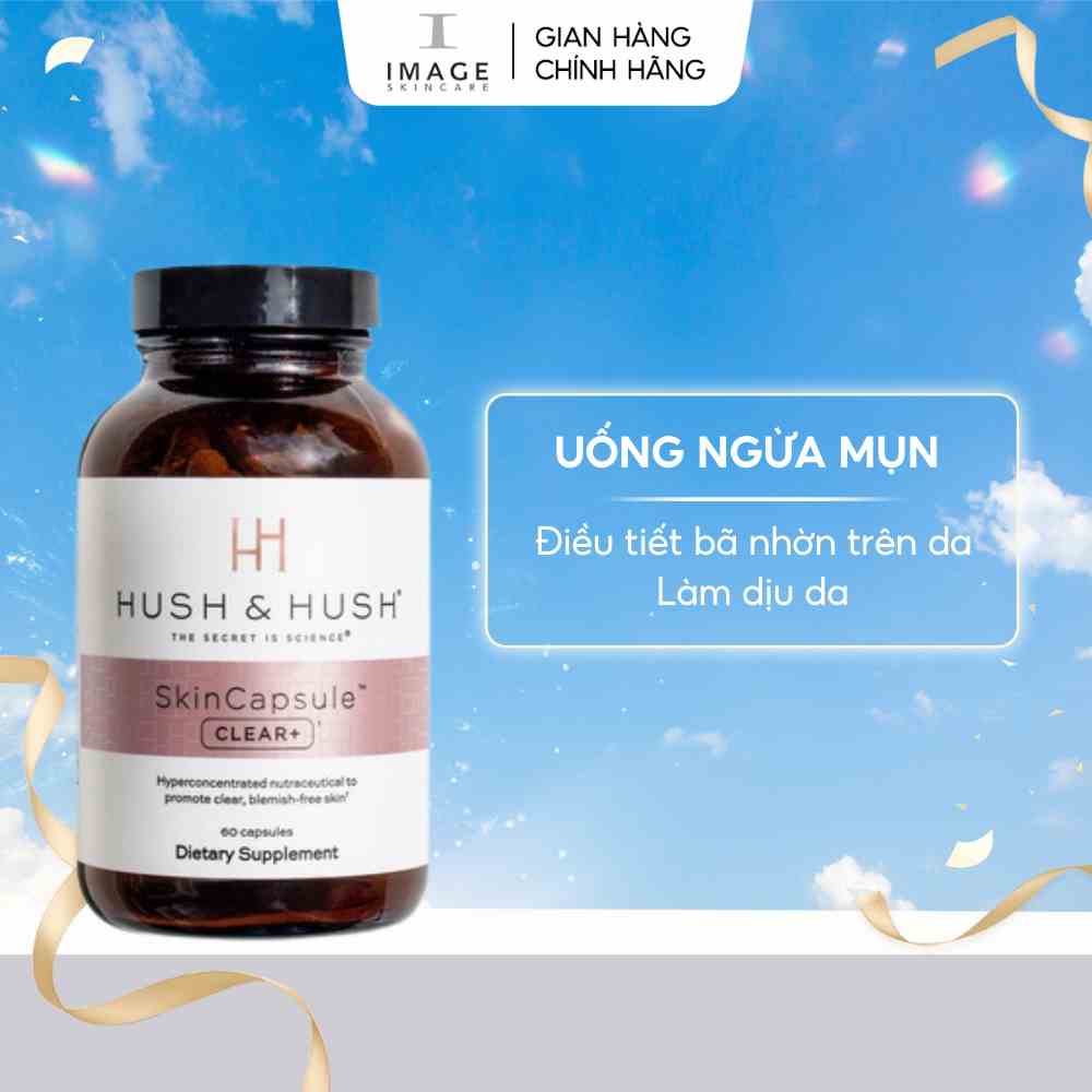 Viên uống ngăn ngừa mụn Image Skincare HUSH & HUSH Skincapsule Clear+ 60 viên