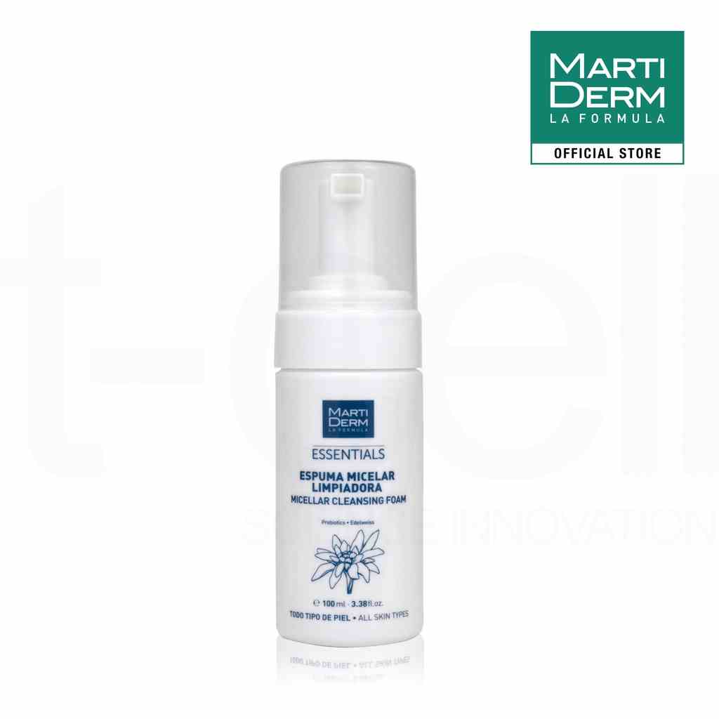 Sữa rửa mặt dạng bọt dịu nhẹ cho mọi loại da Martiderm Essentials Micellar Cleansing Foam 100ml