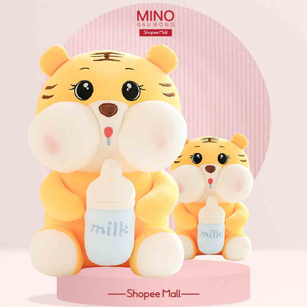 Gấu Bông Hổ Baby Ôm Bình Sữa Dễ Thương Ôm Ngủ Mềm Mại 70cm MINO STORE TH78