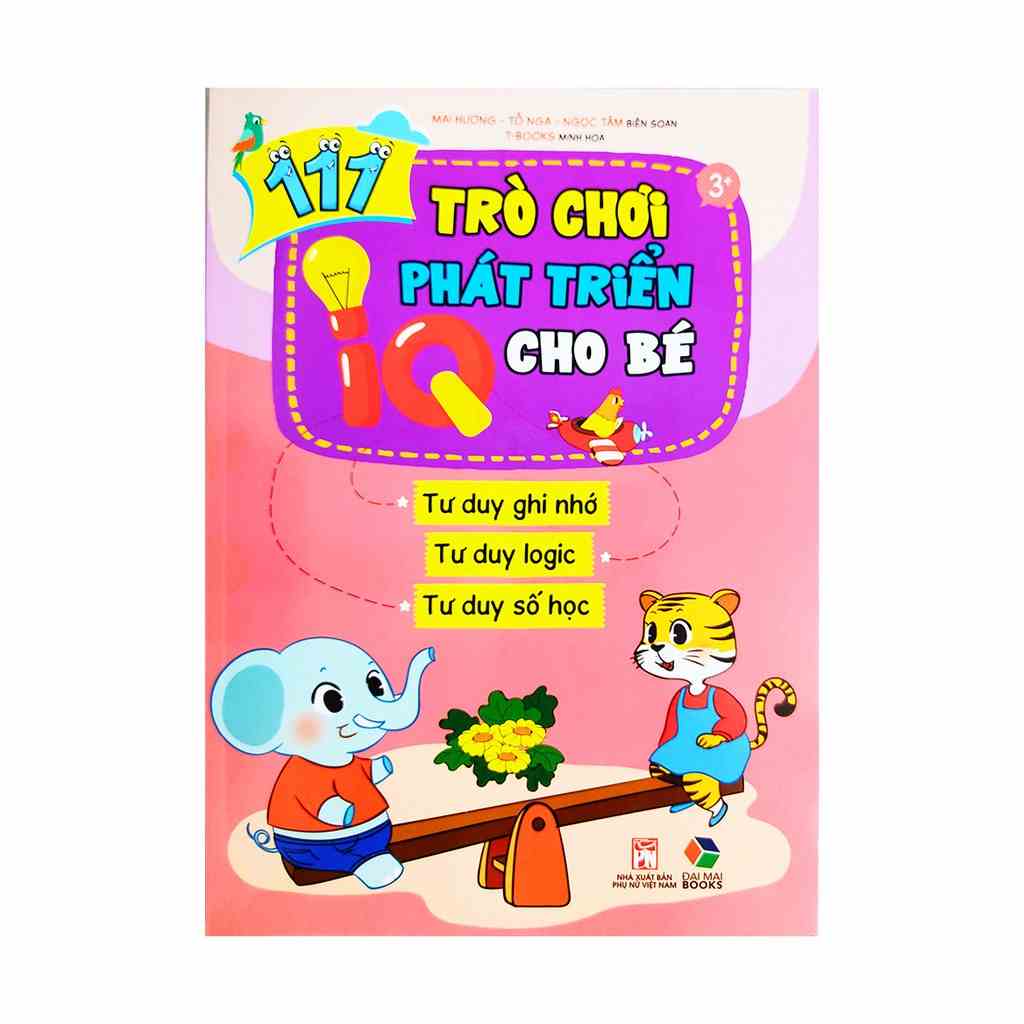 Sách - 111 trò chơi phát triển IQ cho bé, tư duy ghi nhớ, tư duy logic, tư duy số học