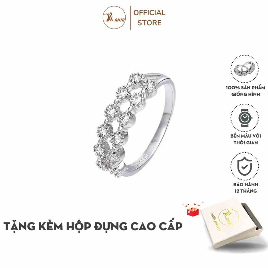 [Mã BMLTB35 giảm đến 35K đơn 99K] Nhẫn nữ đính đá sang trọng phong cách trẻ trung dành cho nữ ANTA Jewelry - ATJ8034