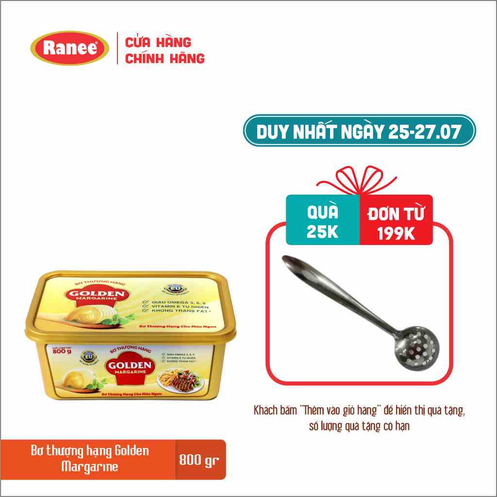 [Mã BMLTA35 giảm đến 35K đơn 99K] [Livestream 20h tối nay nhận Voucher 50%] Bơ Thượng Hạng Golden Margarine 800gr