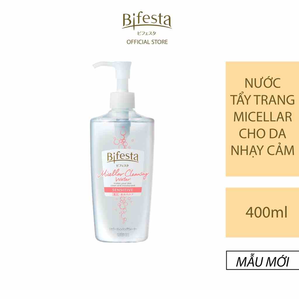 Nước tẩy trang dành cho da nhạy cảm BIFESTA MICELLAR CLEANSING WATER SENSITIVE 400ml