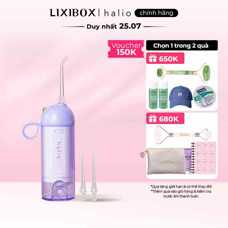 Máy tăm nước Halio UltraClean Oral Irrigator 3 chế độ Periwinkle