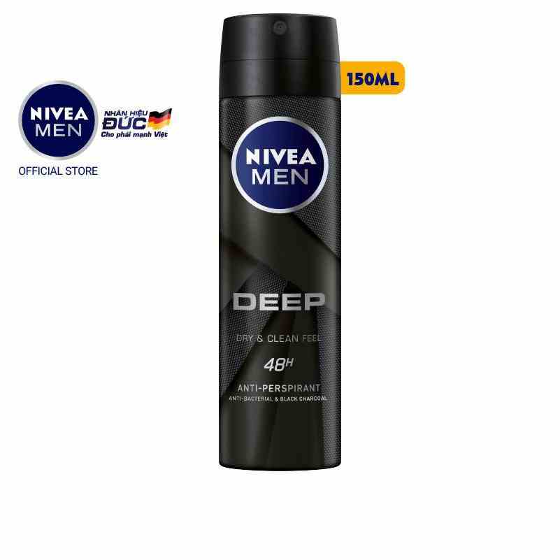 Xịt ngăn mùi Nivea Men than hoạt tính 150ml - 80027