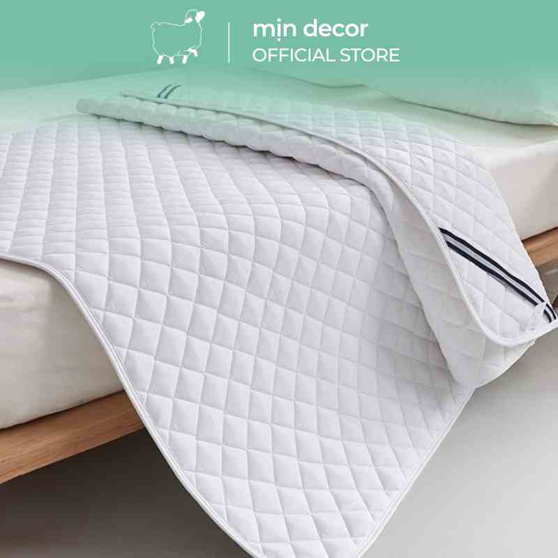 [Mã BMLTA35 giảm đến 35K đơn 99K] Tấm bảo vệ đệm cotton Mịn Decor cao cấp dày 0.7mm