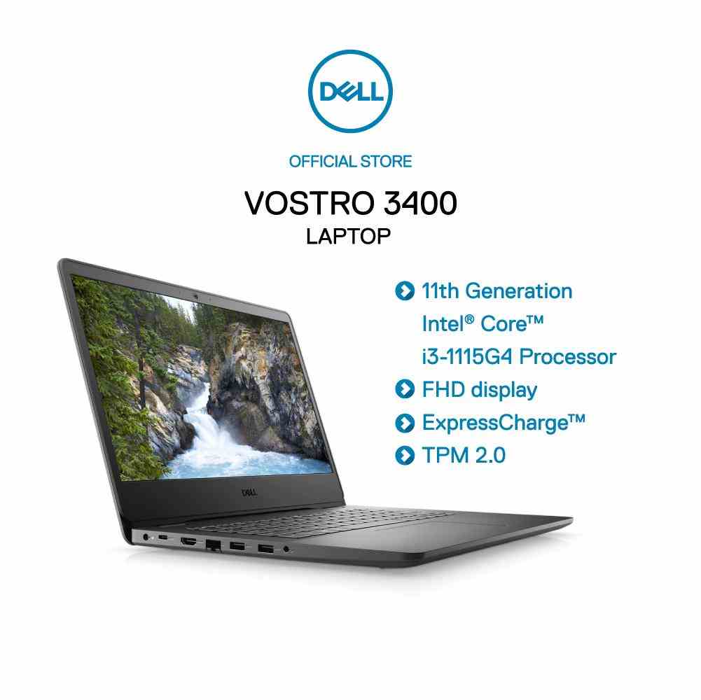 [Mã ELCL10 giảm 10% đơn 9TR] Laptop Dell Vostro 3400 i3-1115G4, 8GB, 256GB, 14.0