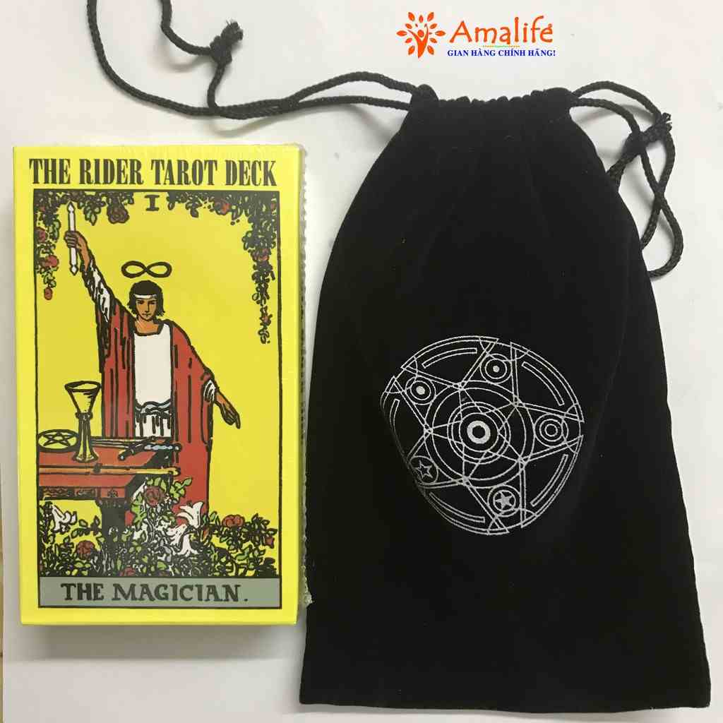 Bộ Bài Bói Tarot 78 The Rider Waite Deck Chính Hãng Amalife Cỡ To – Tặng Kèm Túi Đựng Bài Bằng Vải Nhung