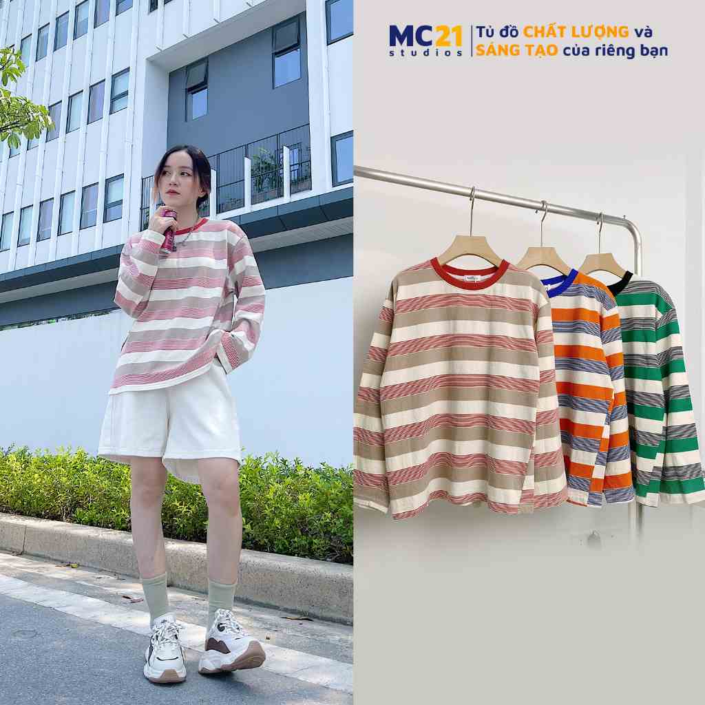 Áo nỉ kẻ ngang MINION CLOTHING freesize form vừa sweater Ulzzang Streetwear Hàn Quốc chất da cá cao cấp A3035