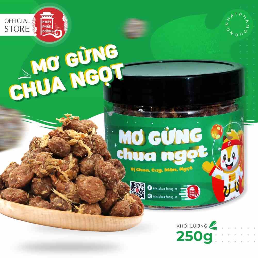 Ô mai xí muội mơ gừng truyền thống Nhất Phẩm Đường 250g vị chua mặn ngọt quà tặng đặc sản Hà Nội