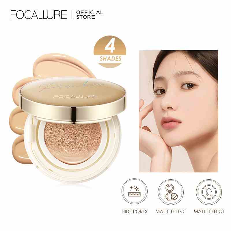 Phấn nước Focallure BB Cushion Golden Age che phủ hoàn hảo làm mờ lỗ chân lông chống nước kết cấu mỏng nhẹ 12g