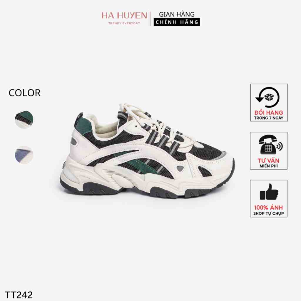 [Mã BMLTB200 giảm đến 100K đơn 499K] Giày thể thao nữ Hà Huyền Shoes sneaker phối màu cá tính - TT242