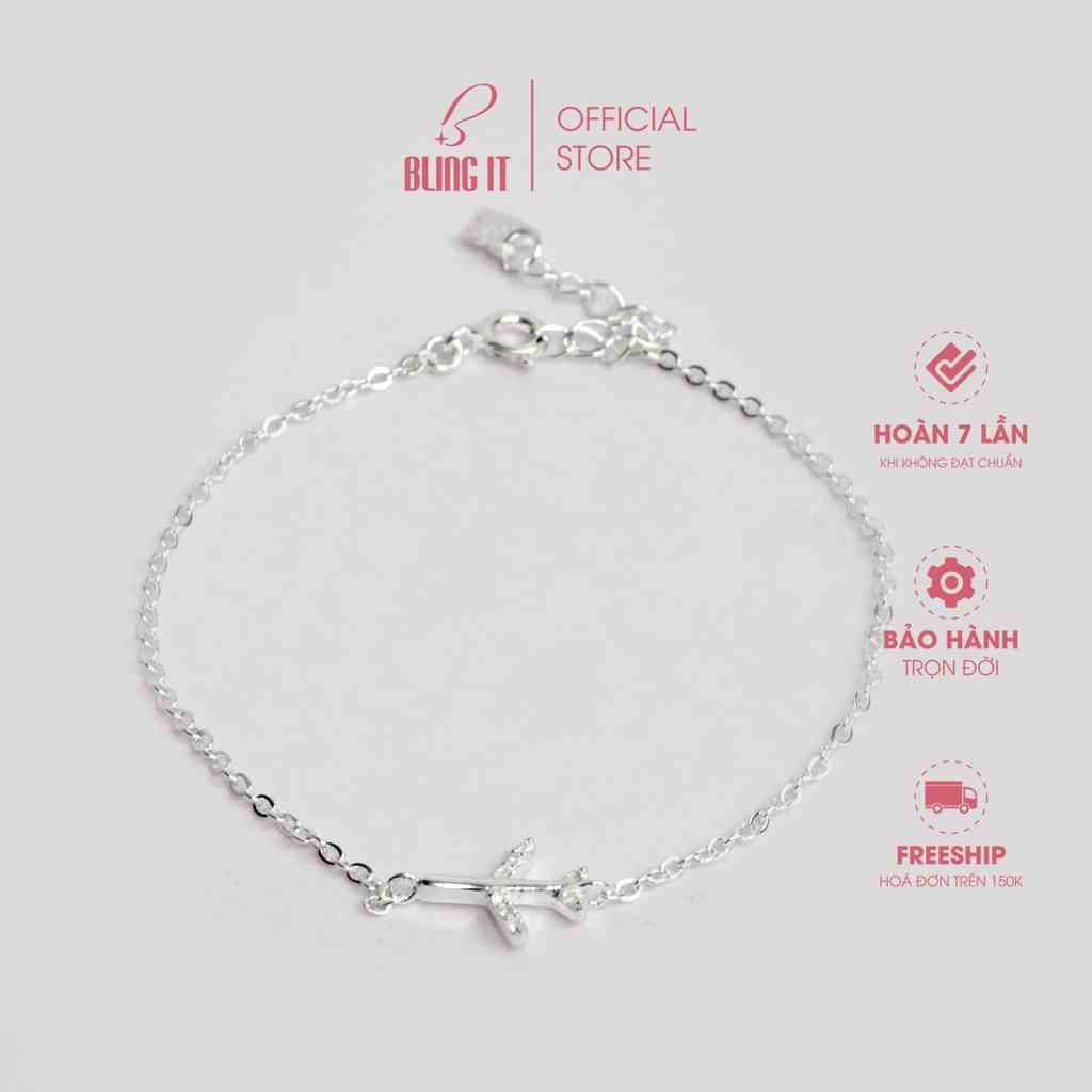 [Mã BMLTA35 giảm đến 35K đơn 99K] Lắc Tay Bạc Nữ BLING IT Thiết Kế Hình Chiếc May Bay Độc Đáo, Cá Tính - BIVT130