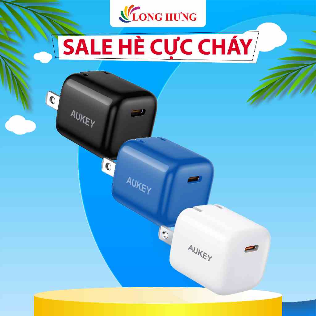 Cốc sạc Aukey Ultra Minima Pro 1Type-C 20W PA-B1 PRO - Hàng chính hãng