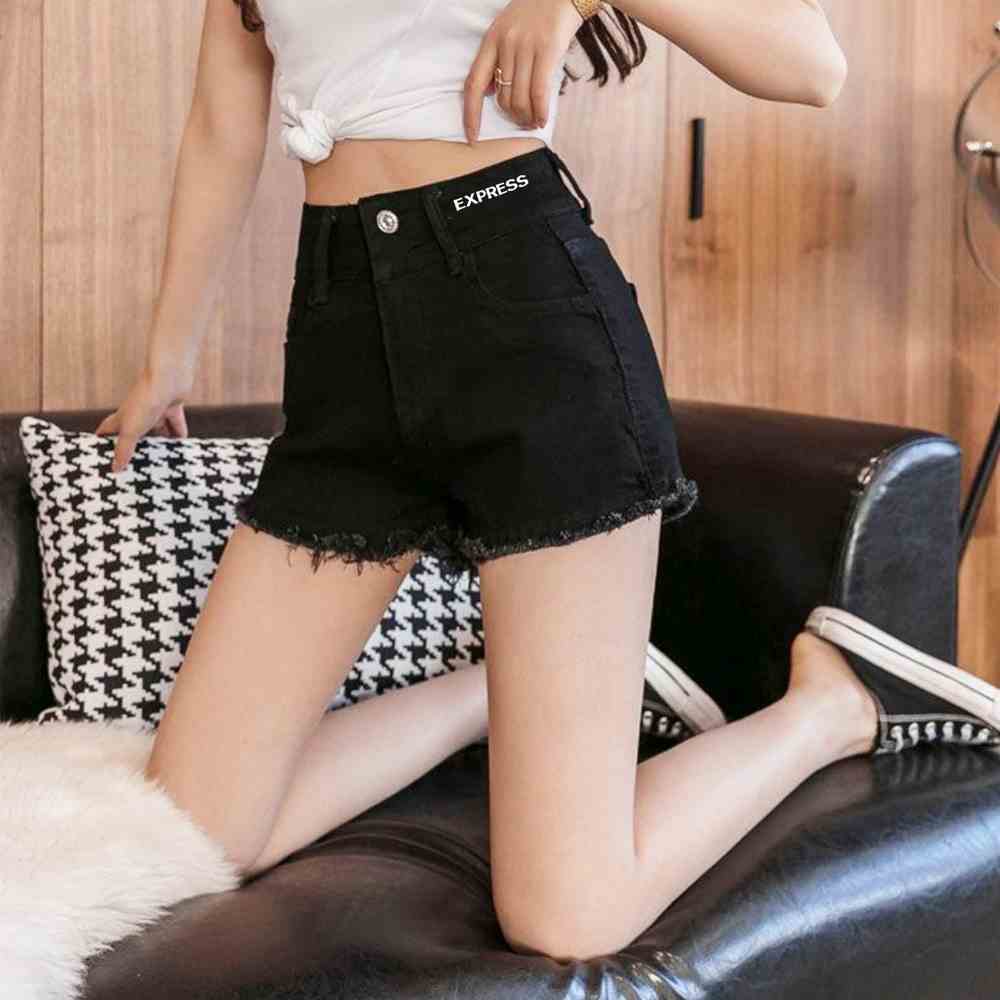 Quần short jeans nữ Chollima tua lai QS002 EXPRESS phong cách hàn quốc