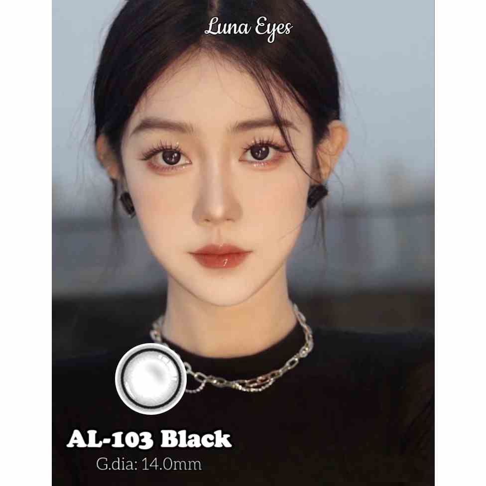 Kính áp tròng LUNA EYES AL-103 BLACK - Lens size nhỏ