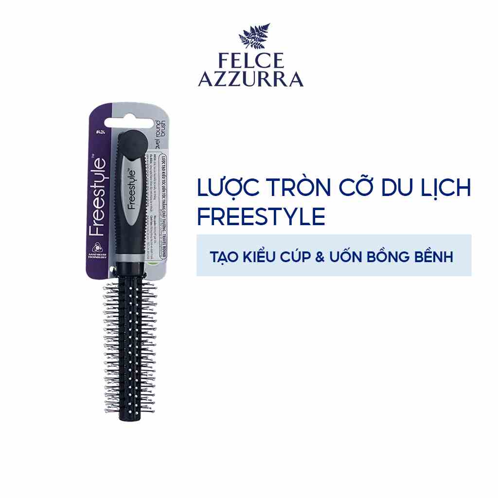 Lược Tròn Cỡ Du Lịch FREESTYLE Giúp Tạo Kiểu Cúp & Uốn Bồng Bềnh Dễ Dàng Mang Theo Trong Túi Xách